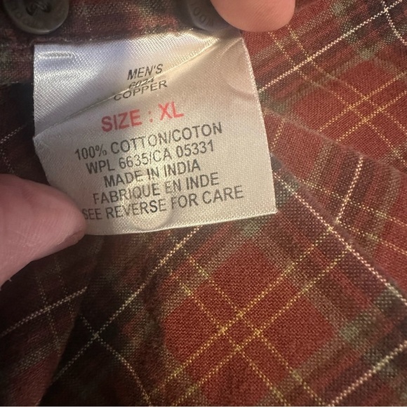 Woolrich Mens Size XL Casual Long Sleeve Collared Button Down Shirt 100% cotton - Picture 10 of 10